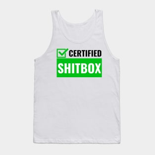 Certified Shitbox - Green Checkbox Design Tank Top